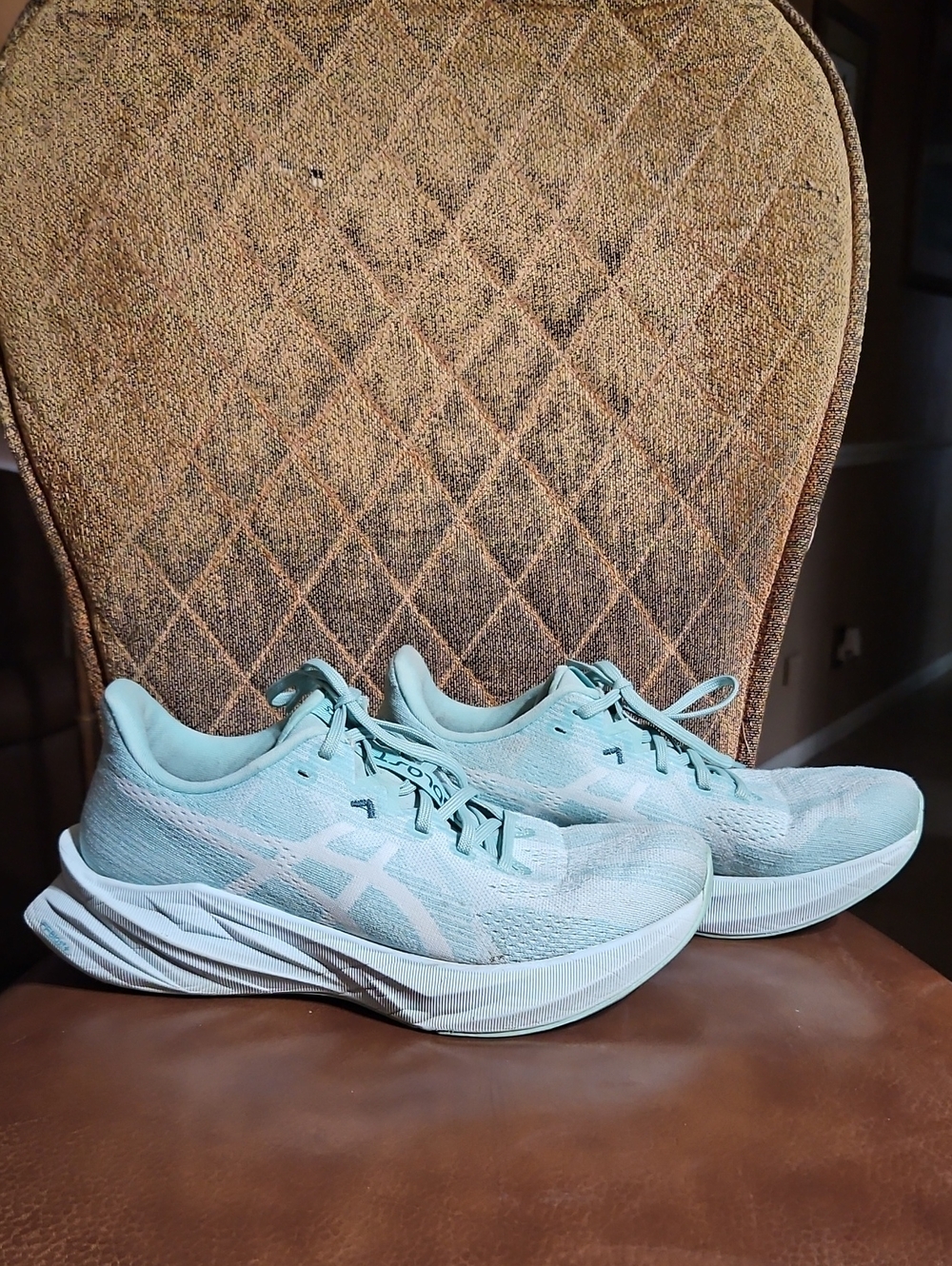 Asics Dynablast 5 Soothing Sea Lace Up Sneakers Running Shoes Green Blue